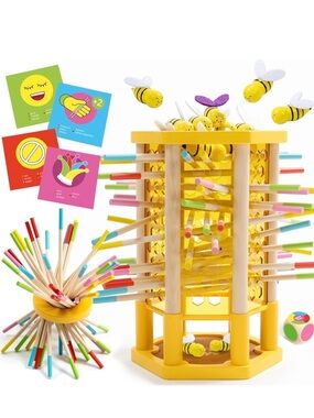 NIB Nene Toys BeeFall Jumbo Family Game,Ages 3+,Honeybee Hive,Cognitive Educatio